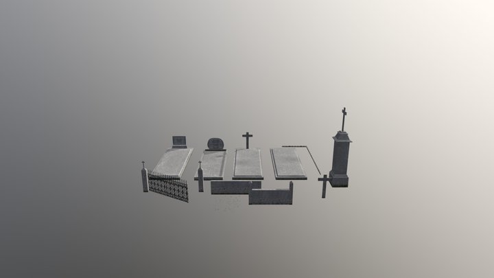Graveyard Props 3D Model
