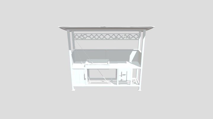 Мангал "Лофт Ц6Т" с печкой тумбой т.84957644402 3D Model