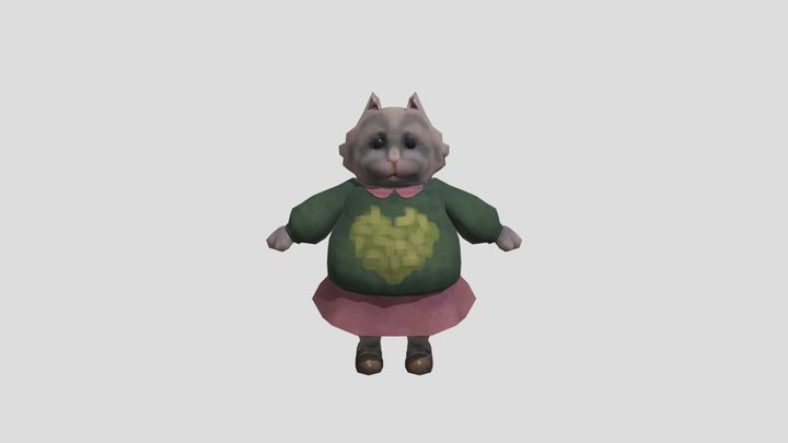 Cat Character 3D Model