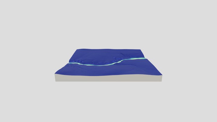 Gwaun River Elevation Model 3D Model