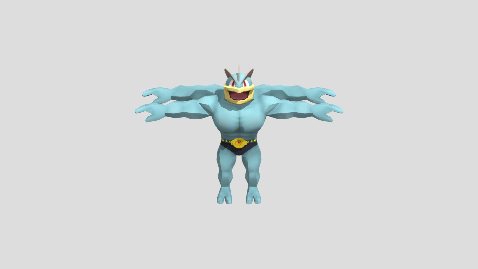 Machamp - Download Free 3D Model By Tirrellclark.75 [566acf1] - Sketchfab