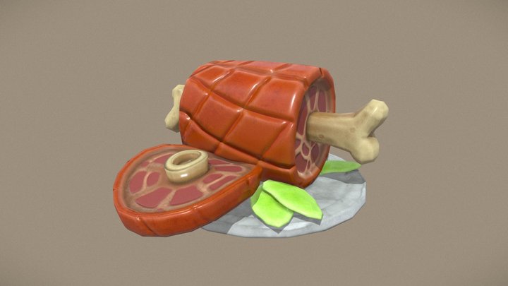 stylized ham 3D Model