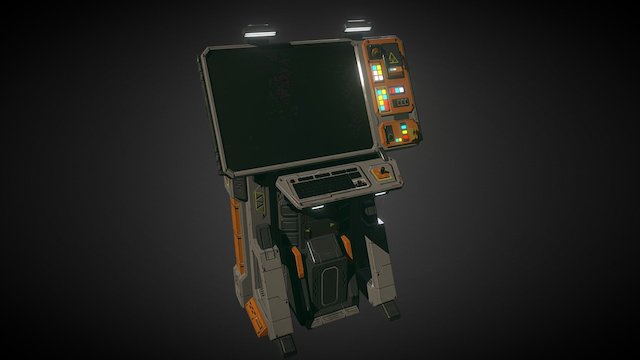 Scifi Console 3D Model