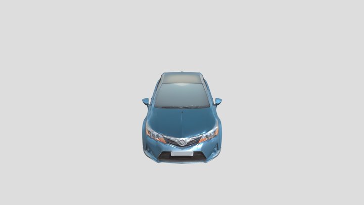 modern blue sedan car 3D Model