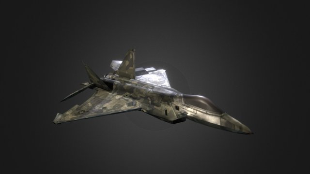F22 Raptor Mobile Skin 2 3D Model