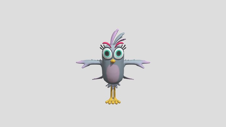 Angry Birds Movie 2 Silver 3D Model