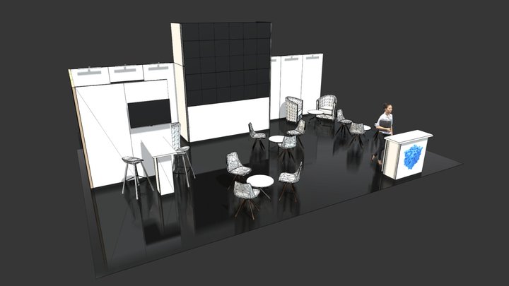 20×30 LED Video Wall Booth Rental Kit – #23.4D 3D Model