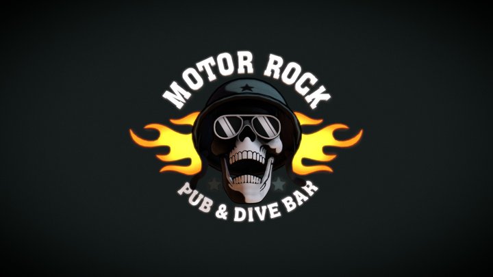 Motor Rock Logo 3D Model