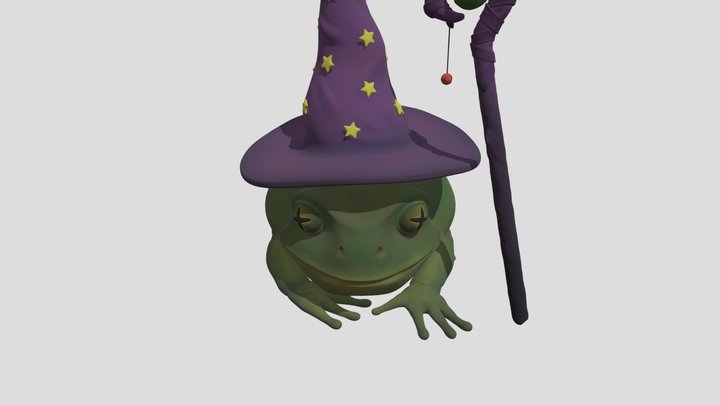 Wizard Frog 3D Model