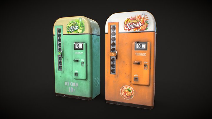 1940s - 1950s Custom Soda Vending Machines 3D Model