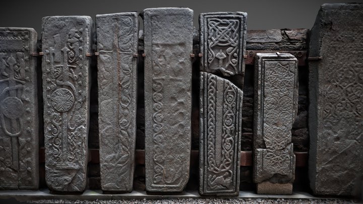 Keills Chapel - Gravestones 15 - 21 3D Model