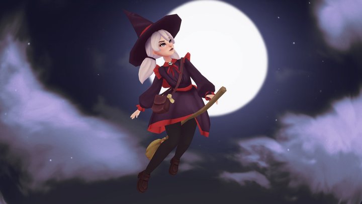 Witch girl 3D Model
