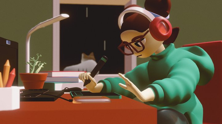 #StudyGirlChallenge 3D Model