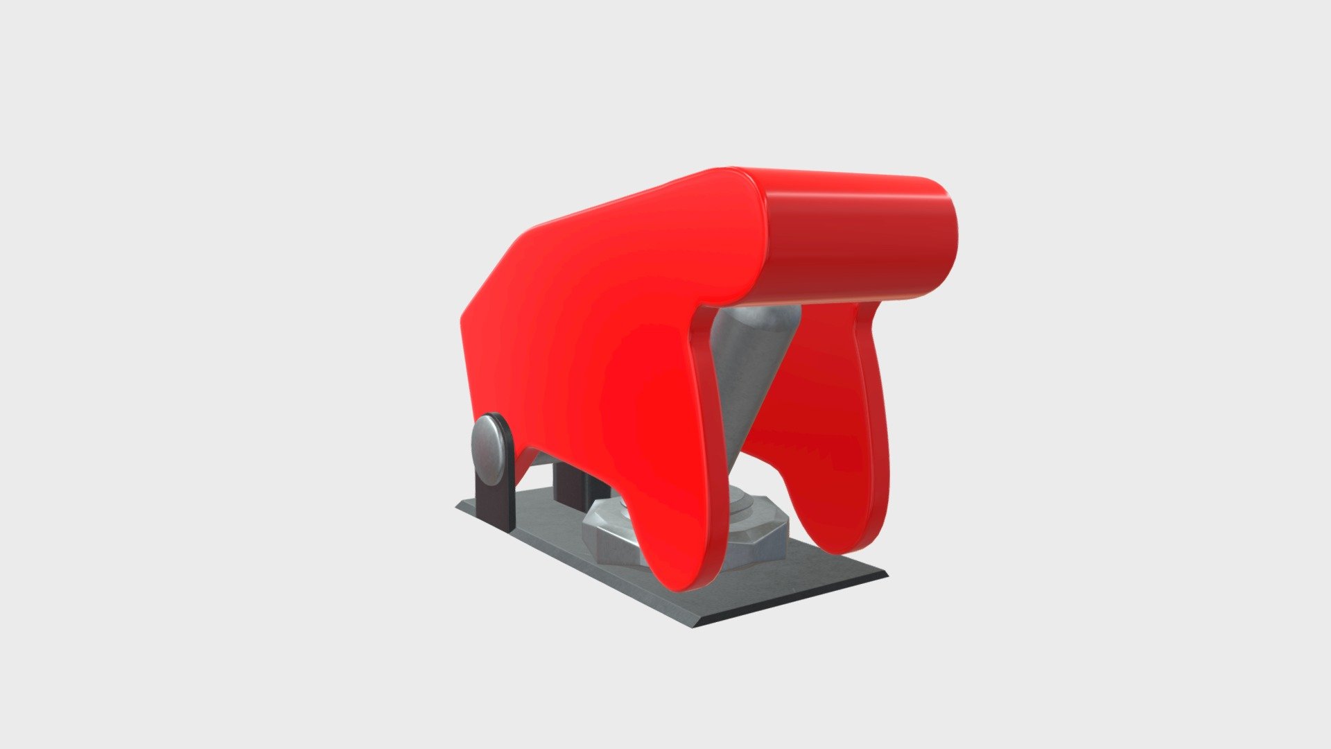 Toggle switch with guard Buy Royalty Free 3D model by