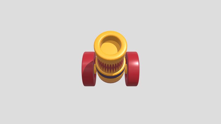 Stylised 3d cannon