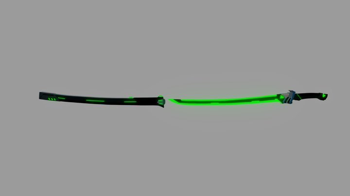 Cyber katana 3D Model