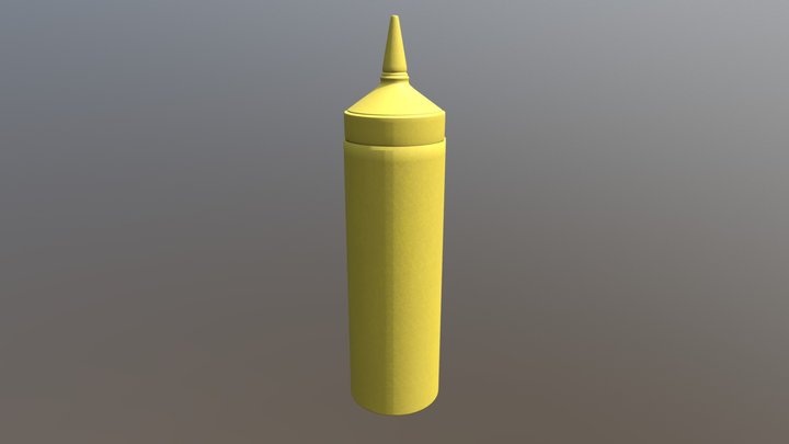 Mustard Bottle 3D Model