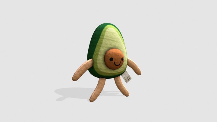 Avocado Plush Toy 3D Model