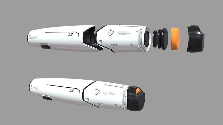 (FREE) Sci-Fi Industrial Design - Robotic Part 3D Model