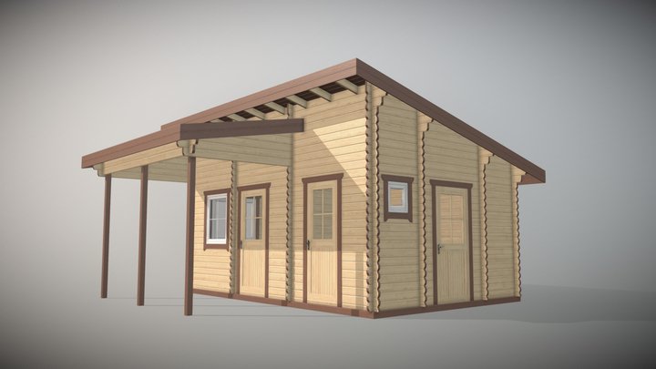 Хозблок Грузино 3D Model