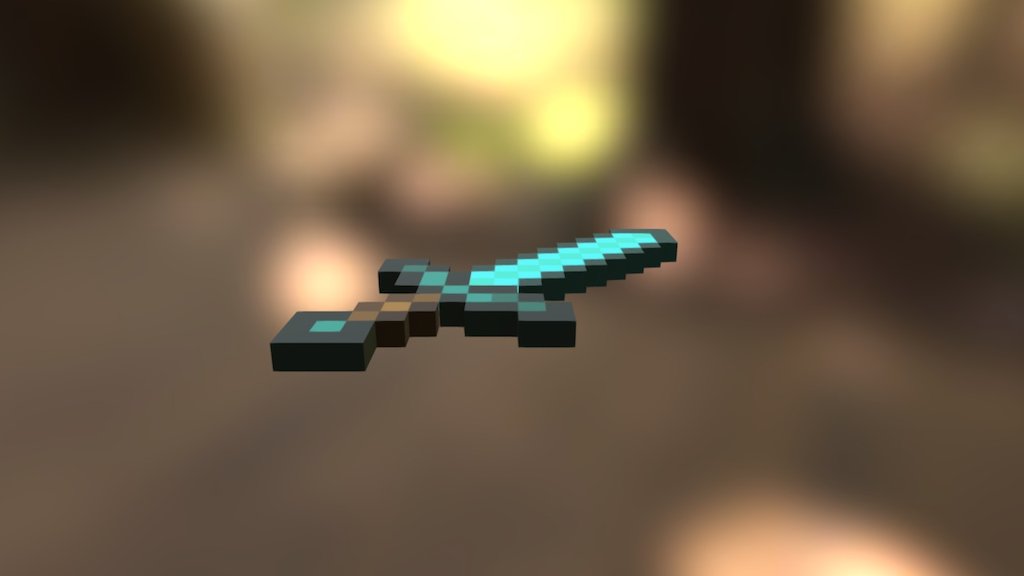 Minecraft Diamond Sword Modelo 3D - TurboSquid 1682617