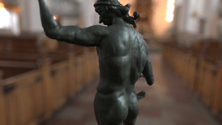 Poseidon Statue Sculpt 3D Model