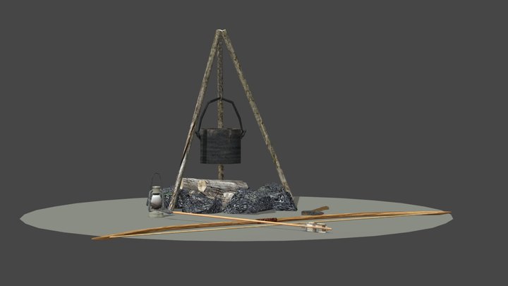 DAE 5 Finished props - Forest loner 3D Model