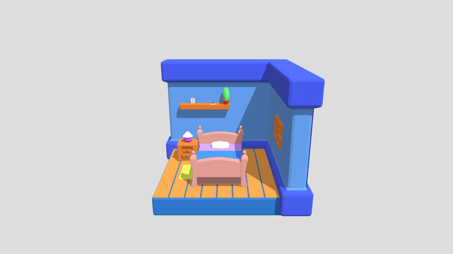 Isometric Bedroom - Download Free 3D model by tarvarok [5684786 ...