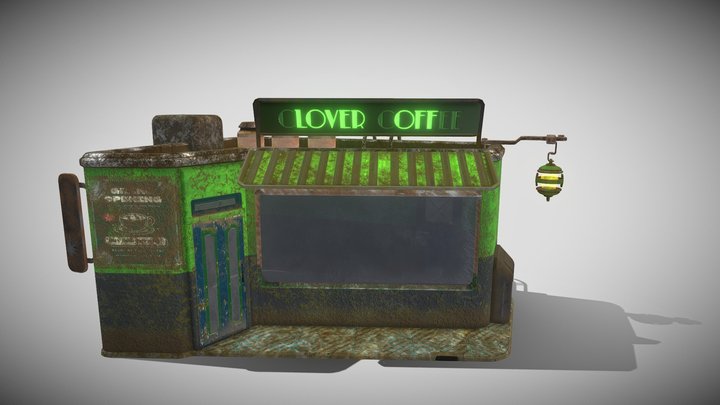 Clover Coffee Store Final 3D Model