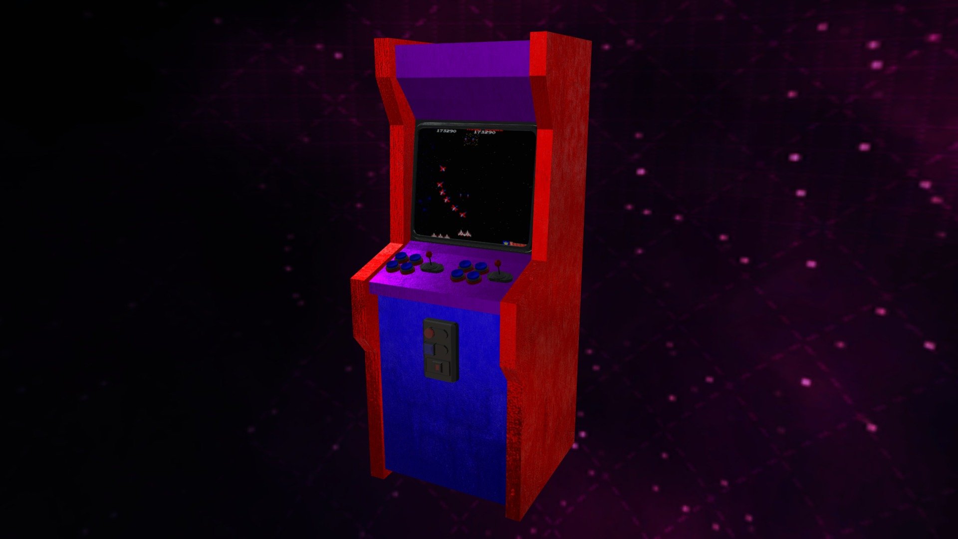 Arcade Cabinet .glb (v0.9) FREE Low Poly
