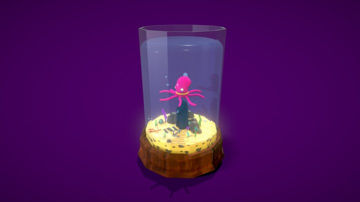 Octopus Little Aquarium 3D Model