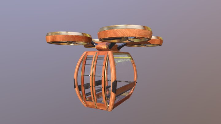 Skyride - Gondel Big-  LIT 3D Model