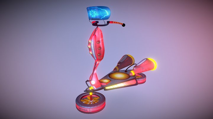 Cyber Vintage SCOOTER - GF800 3D Model