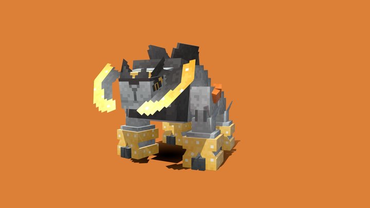 Iron boulder 3D Model