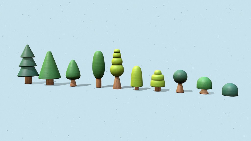 Wooden Toy Trees