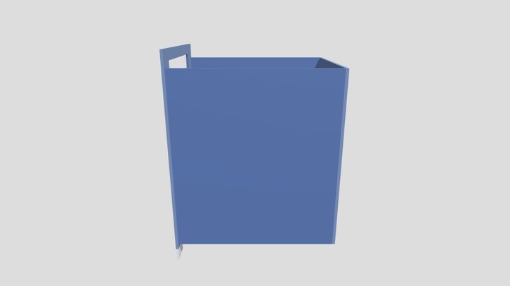 Toilet Stall Low-Poly 3D Model