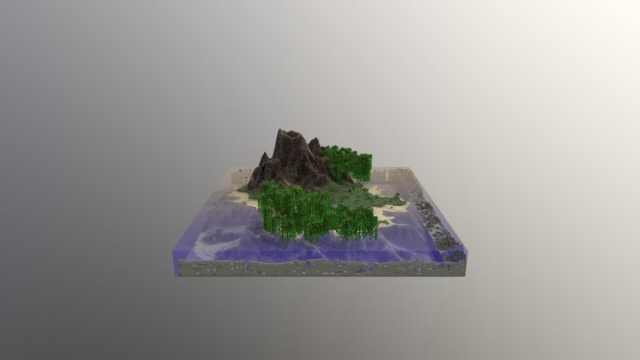 Island Life 700x700 World 3D Model