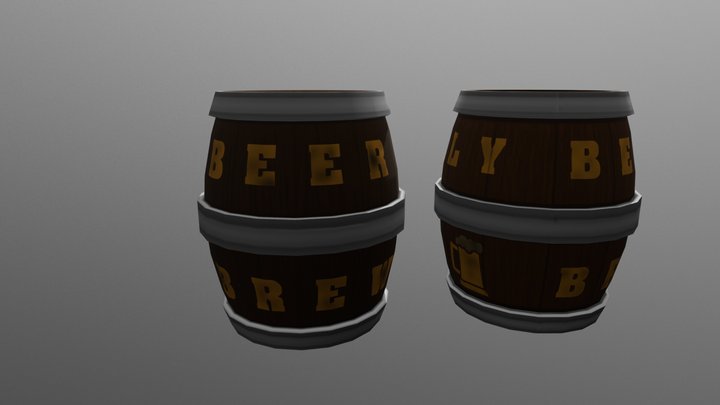 Beer Belly Brewery Barrels 3D Model