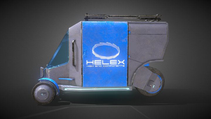Cyberpunk delivery vehicle - Helex 3D Model