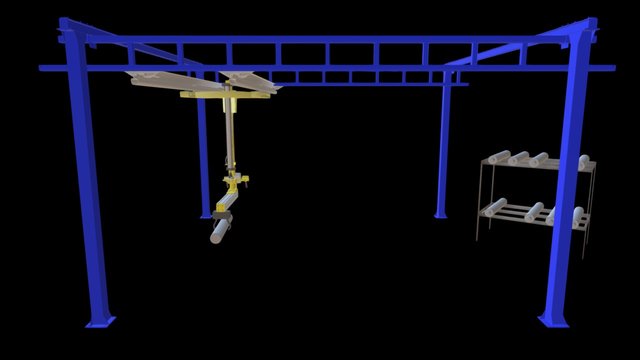 Manipulator Platform with Torque Arm 3D Model