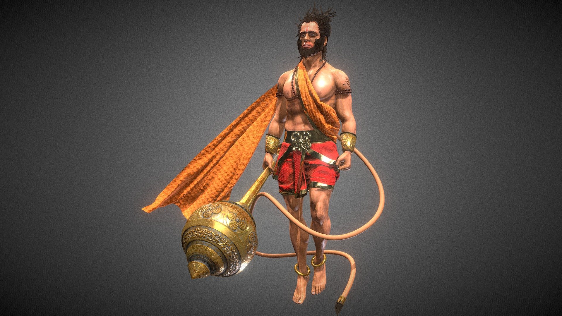 Shri Hanuman श्री हनुमान 🙏 - 3D model by Emm (@em666) [568d9a9]