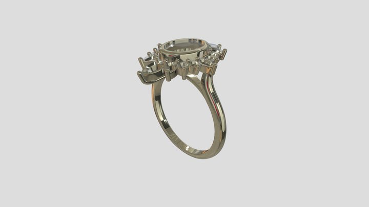 AHR030 goldring wedding engagement luxury – Free 3D Model STL