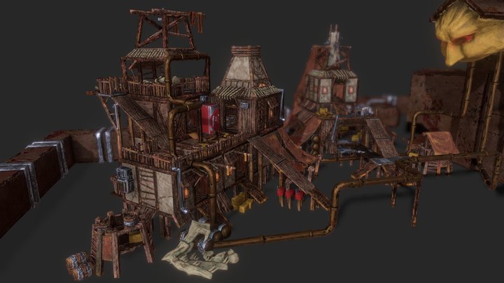 Modular Fortress 3D Model