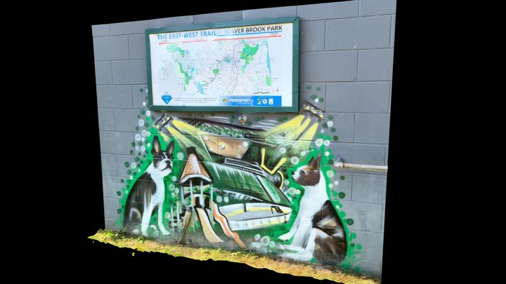 Map Mural at Beaver Brook Park 3D Model
