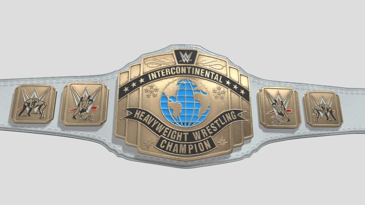 WWE - INTERCONTINENTAL CHAMPIONSHIP BELT WHITE – Modello 3D gratuito STL