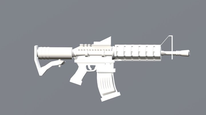 Gun low poly 3D Model