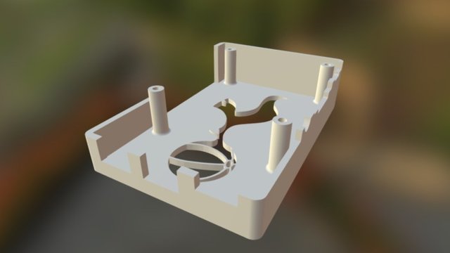 RPi Top Case (Spurs) 3D Model