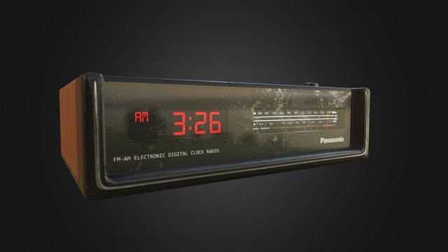 1980 Alarm Clock 3D Model