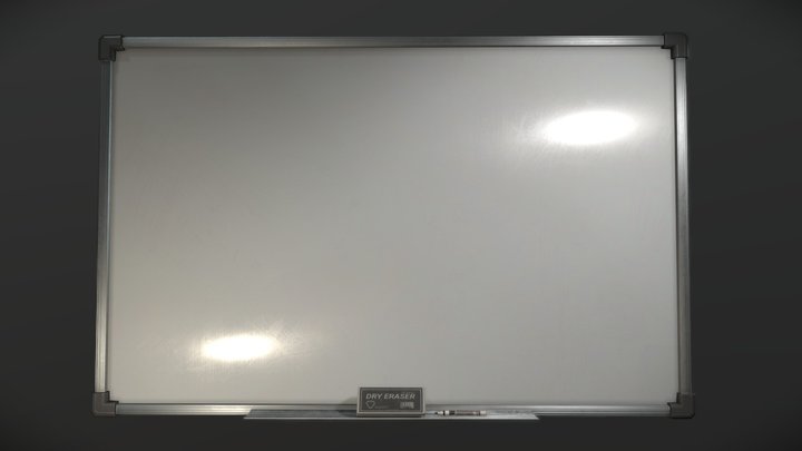 Clean Whiteboard Set 3D Model
