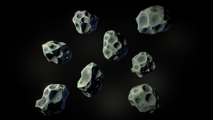 Toon Asteroids 3D Model